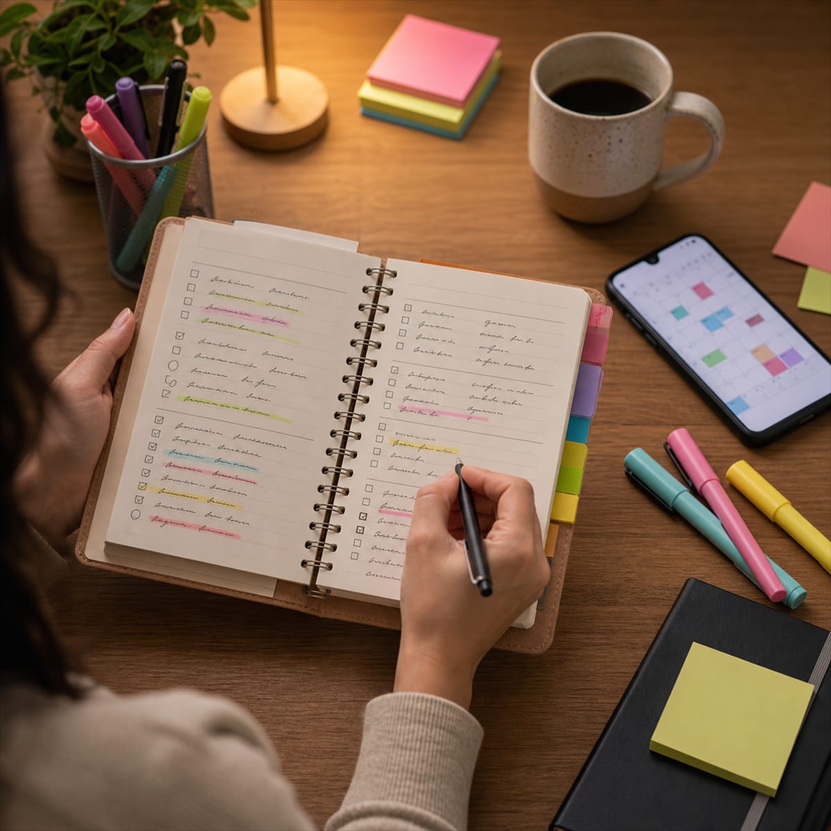 Planner, marca-textos e ferramentas de organização para TDAH no adulto